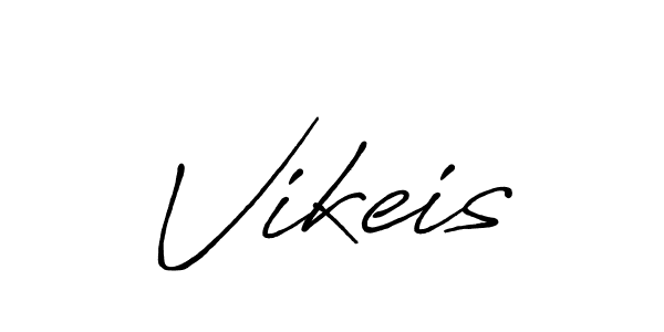 How to make Vikeis signature? Antro_Vectra_Bolder is a professional autograph style. Create handwritten signature for Vikeis name. Vikeis signature style 7 images and pictures png