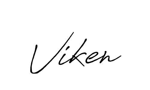 Design your own signature with our free online signature maker. With this signature software, you can create a handwritten (Antro_Vectra_Bolder) signature for name Viken. Viken signature style 7 images and pictures png