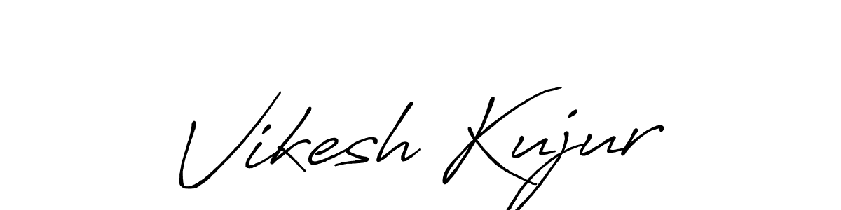 Create a beautiful signature design for name Vikesh Kujur. With this signature (Antro_Vectra_Bolder) fonts, you can make a handwritten signature for free. Vikesh Kujur signature style 7 images and pictures png