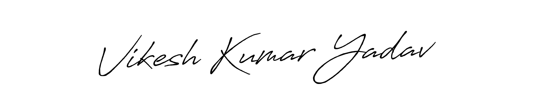 Use a signature maker to create a handwritten signature online. With this signature software, you can design (Antro_Vectra_Bolder) your own signature for name Vikesh Kumar Yadav. Vikesh Kumar Yadav signature style 7 images and pictures png