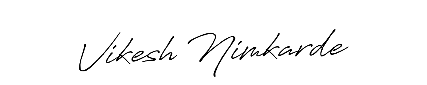 Also You can easily find your signature by using the search form. We will create Vikesh Nimkarde name handwritten signature images for you free of cost using Antro_Vectra_Bolder sign style. Vikesh Nimkarde signature style 7 images and pictures png
