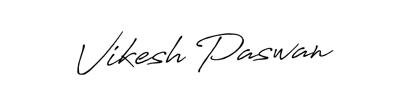 Vikesh Paswan stylish signature style. Best Handwritten Sign (Antro_Vectra_Bolder) for my name. Handwritten Signature Collection Ideas for my name Vikesh Paswan. Vikesh Paswan signature style 7 images and pictures png