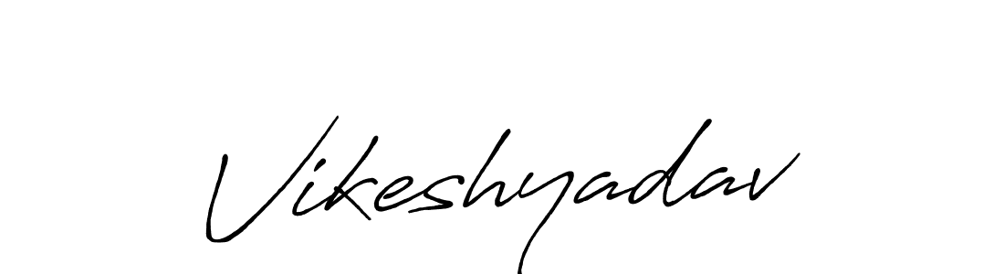 How to make Vikeshyadav signature? Antro_Vectra_Bolder is a professional autograph style. Create handwritten signature for Vikeshyadav name. Vikeshyadav signature style 7 images and pictures png