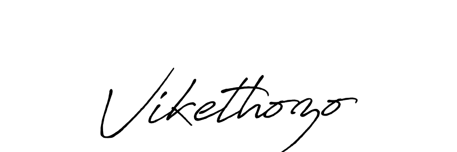 Create a beautiful signature design for name Vikethozo. With this signature (Antro_Vectra_Bolder) fonts, you can make a handwritten signature for free. Vikethozo signature style 7 images and pictures png