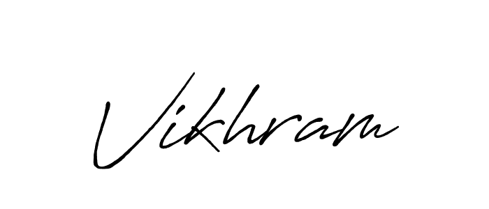 How to make Vikhram name signature. Use Antro_Vectra_Bolder style for creating short signs online. This is the latest handwritten sign. Vikhram signature style 7 images and pictures png