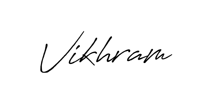 How to make Vikhram signature? Antro_Vectra_Bolder is a professional autograph style. Create handwritten signature for Vikhram name. Vikhram signature style 7 images and pictures png