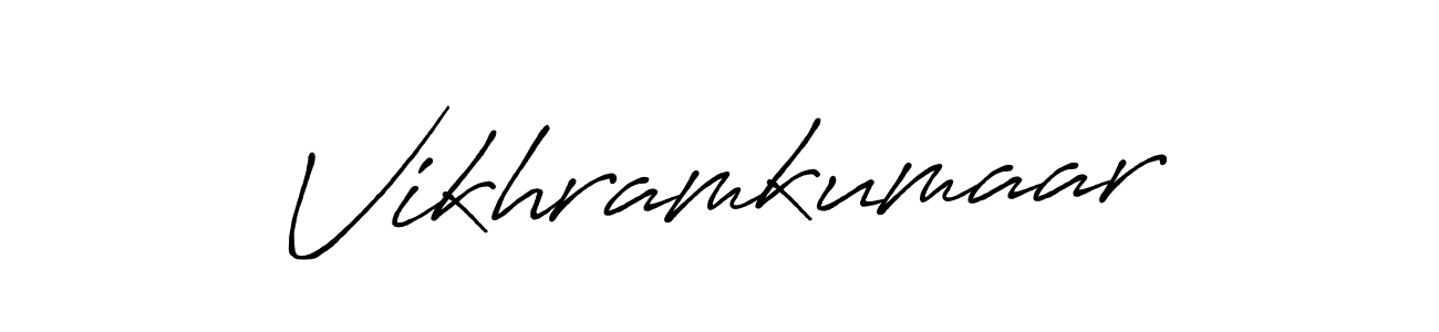 Make a beautiful signature design for name Vikhramkumaar. With this signature (Antro_Vectra_Bolder) style, you can create a handwritten signature for free. Vikhramkumaar signature style 7 images and pictures png