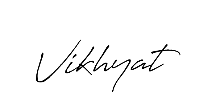 The best way (Antro_Vectra_Bolder) to make a short signature is to pick only two or three words in your name. The name Vikhyat include a total of six letters. For converting this name. Vikhyat signature style 7 images and pictures png