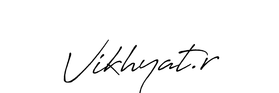 It looks lik you need a new signature style for name Vikhyat.r. Design unique handwritten (Antro_Vectra_Bolder) signature with our free signature maker in just a few clicks. Vikhyat.r signature style 7 images and pictures png