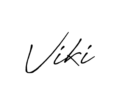 Design your own signature with our free online signature maker. With this signature software, you can create a handwritten (Antro_Vectra_Bolder) signature for name Viki. Viki signature style 7 images and pictures png