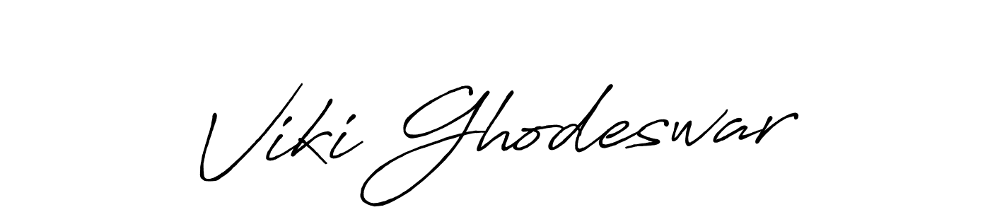 You should practise on your own different ways (Antro_Vectra_Bolder) to write your name (Viki Ghodeswar) in signature. don't let someone else do it for you. Viki Ghodeswar signature style 7 images and pictures png