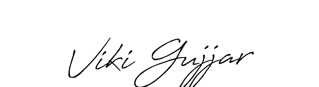 Use a signature maker to create a handwritten signature online. With this signature software, you can design (Antro_Vectra_Bolder) your own signature for name Viki Gujjar. Viki Gujjar signature style 7 images and pictures png