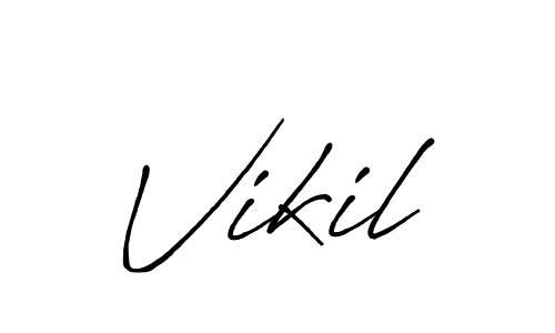 Make a beautiful signature design for name Vikil. With this signature (Antro_Vectra_Bolder) style, you can create a handwritten signature for free. Vikil signature style 7 images and pictures png