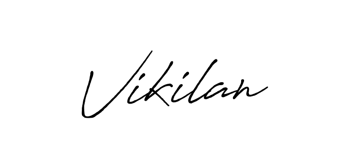 Vikilan stylish signature style. Best Handwritten Sign (Antro_Vectra_Bolder) for my name. Handwritten Signature Collection Ideas for my name Vikilan. Vikilan signature style 7 images and pictures png