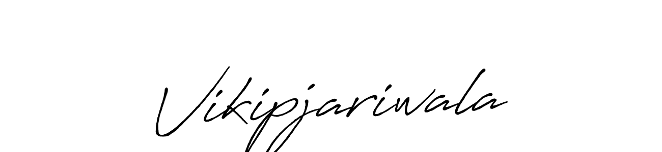 Create a beautiful signature design for name Vikipjariwala. With this signature (Antro_Vectra_Bolder) fonts, you can make a handwritten signature for free. Vikipjariwala signature style 7 images and pictures png
