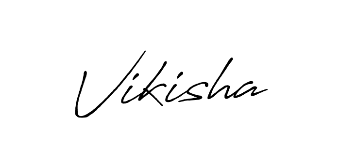 Use a signature maker to create a handwritten signature online. With this signature software, you can design (Antro_Vectra_Bolder) your own signature for name Vikisha. Vikisha signature style 7 images and pictures png