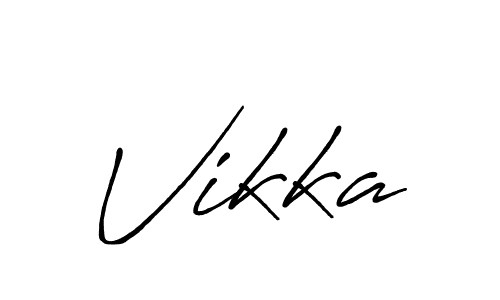 The best way (Antro_Vectra_Bolder) to make a short signature is to pick only two or three words in your name. The name Vikka include a total of six letters. For converting this name. Vikka signature style 7 images and pictures png