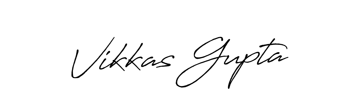It looks lik you need a new signature style for name Vikkas Gupta. Design unique handwritten (Antro_Vectra_Bolder) signature with our free signature maker in just a few clicks. Vikkas Gupta signature style 7 images and pictures png