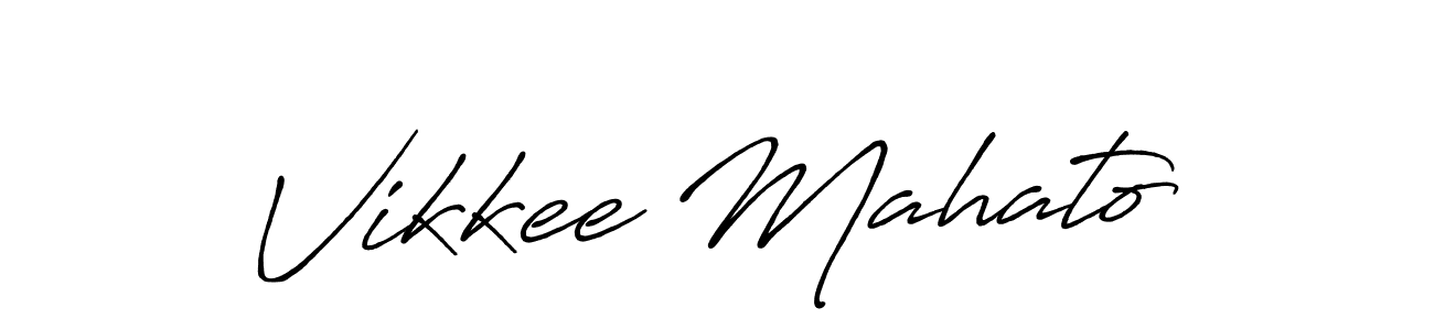 Design your own signature with our free online signature maker. With this signature software, you can create a handwritten (Antro_Vectra_Bolder) signature for name Vikkee Mahato. Vikkee Mahato signature style 7 images and pictures png