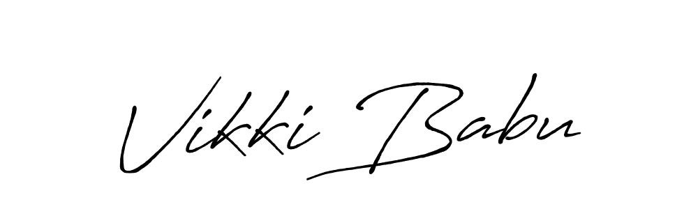 How to make Vikki Babu signature? Antro_Vectra_Bolder is a professional autograph style. Create handwritten signature for Vikki Babu name. Vikki Babu signature style 7 images and pictures png