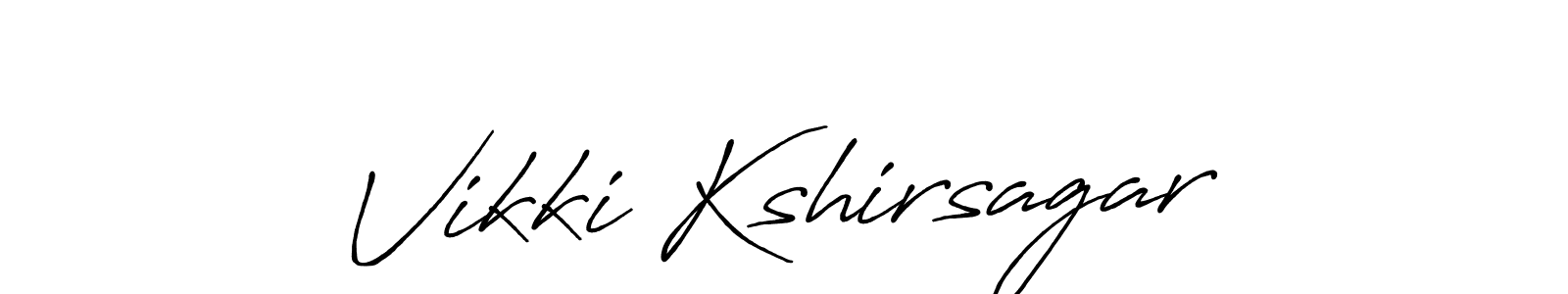Also we have Vikki Kshirsagar name is the best signature style. Create professional handwritten signature collection using Antro_Vectra_Bolder autograph style. Vikki Kshirsagar signature style 7 images and pictures png