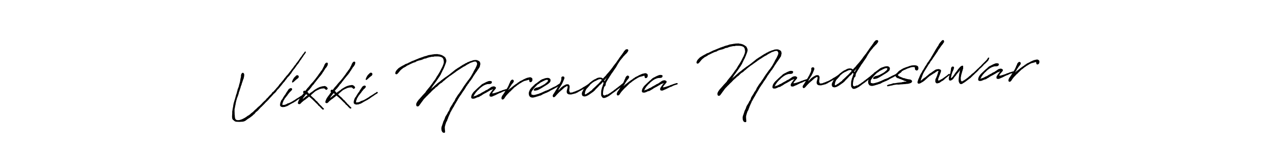 Design your own signature with our free online signature maker. With this signature software, you can create a handwritten (Antro_Vectra_Bolder) signature for name Vikki Narendra Nandeshwar. Vikki Narendra Nandeshwar signature style 7 images and pictures png