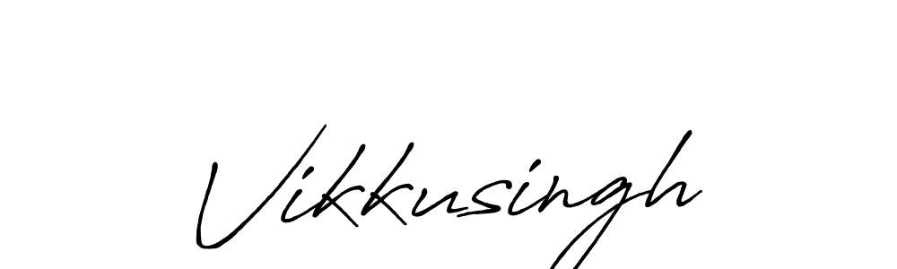 Create a beautiful signature design for name Vikkusingh. With this signature (Antro_Vectra_Bolder) fonts, you can make a handwritten signature for free. Vikkusingh signature style 7 images and pictures png