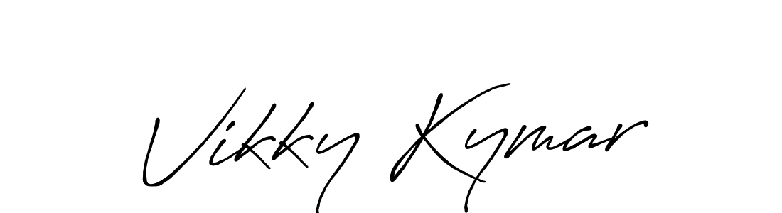 How to make Vikky Kymar signature? Antro_Vectra_Bolder is a professional autograph style. Create handwritten signature for Vikky Kymar name. Vikky Kymar signature style 7 images and pictures png