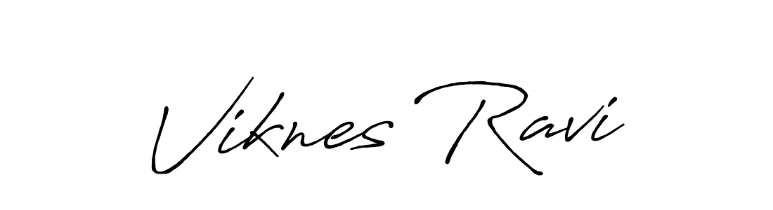 Make a beautiful signature design for name Viknes Ravi. Use this online signature maker to create a handwritten signature for free. Viknes Ravi signature style 7 images and pictures png