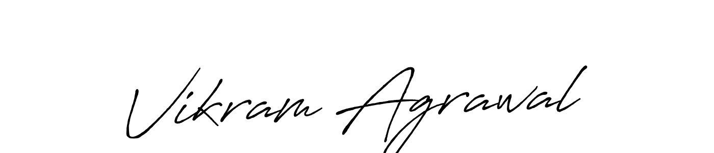 Create a beautiful signature design for name Vikram Agrawal. With this signature (Antro_Vectra_Bolder) fonts, you can make a handwritten signature for free. Vikram Agrawal signature style 7 images and pictures png