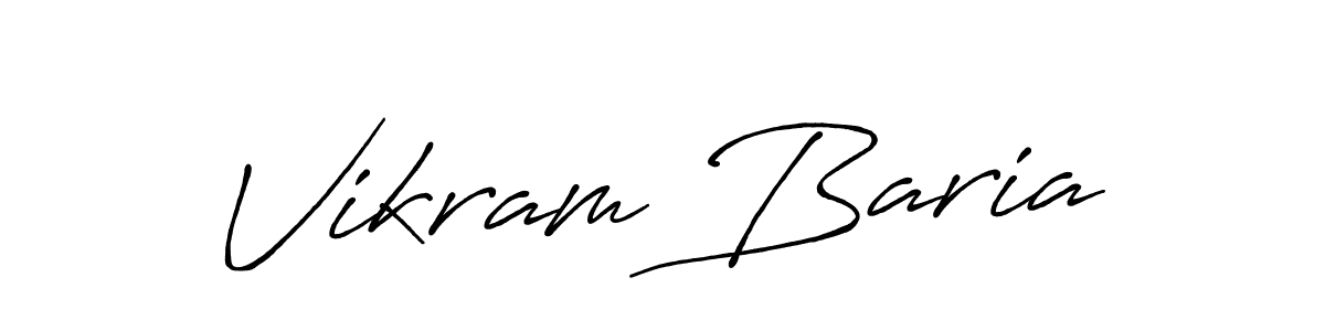 Design your own signature with our free online signature maker. With this signature software, you can create a handwritten (Antro_Vectra_Bolder) signature for name Vikram Baria. Vikram Baria signature style 7 images and pictures png