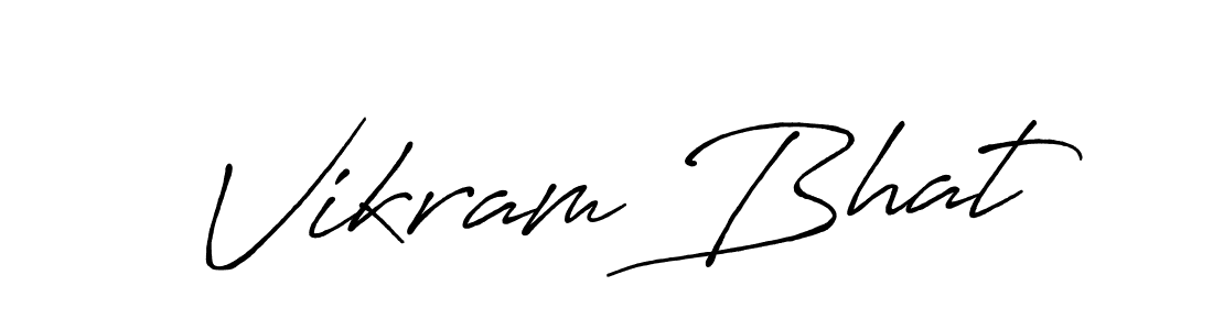 How to make Vikram Bhat name signature. Use Antro_Vectra_Bolder style for creating short signs online. This is the latest handwritten sign. Vikram Bhat signature style 7 images and pictures png