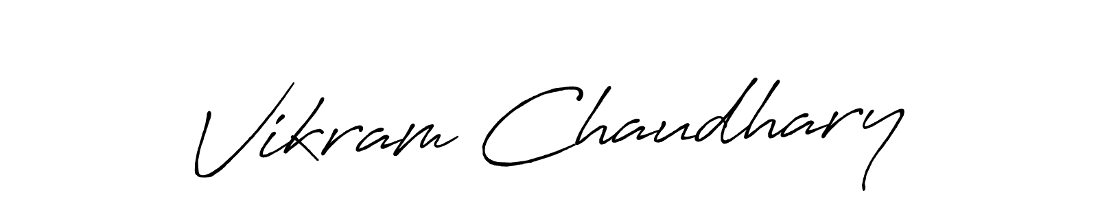 Vikram Chaudhary stylish signature style. Best Handwritten Sign (Antro_Vectra_Bolder) for my name. Handwritten Signature Collection Ideas for my name Vikram Chaudhary. Vikram Chaudhary signature style 7 images and pictures png