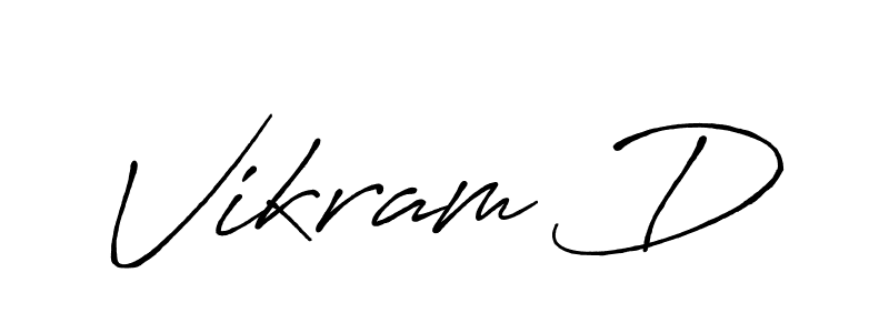 Similarly Antro_Vectra_Bolder is the best handwritten signature design. Signature creator online .You can use it as an online autograph creator for name Vikram D. Vikram D signature style 7 images and pictures png