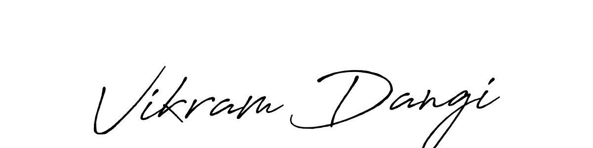 Make a beautiful signature design for name Vikram Dangi. With this signature (Antro_Vectra_Bolder) style, you can create a handwritten signature for free. Vikram Dangi signature style 7 images and pictures png