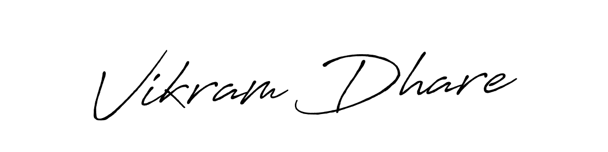 Make a beautiful signature design for name Vikram Dhare. With this signature (Antro_Vectra_Bolder) style, you can create a handwritten signature for free. Vikram Dhare signature style 7 images and pictures png