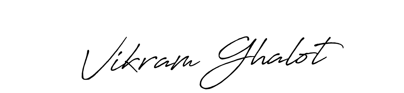 How to make Vikram Ghalot signature? Antro_Vectra_Bolder is a professional autograph style. Create handwritten signature for Vikram Ghalot name. Vikram Ghalot signature style 7 images and pictures png