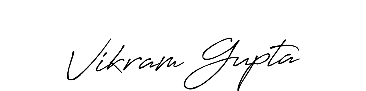 Use a signature maker to create a handwritten signature online. With this signature software, you can design (Antro_Vectra_Bolder) your own signature for name Vikram Gupta. Vikram Gupta signature style 7 images and pictures png