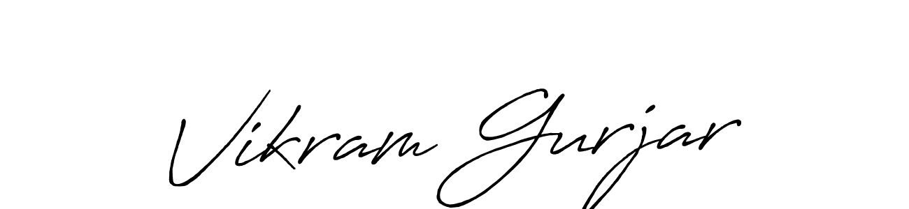 Vikram Gurjar stylish signature style. Best Handwritten Sign (Antro_Vectra_Bolder) for my name. Handwritten Signature Collection Ideas for my name Vikram Gurjar. Vikram Gurjar signature style 7 images and pictures png