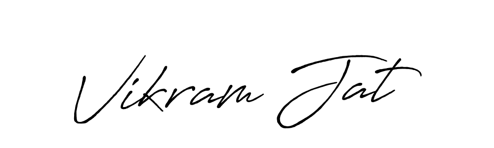 Use a signature maker to create a handwritten signature online. With this signature software, you can design (Antro_Vectra_Bolder) your own signature for name Vikram Jat. Vikram Jat signature style 7 images and pictures png