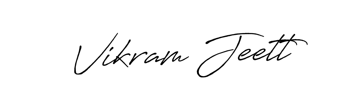 Vikram Jeett stylish signature style. Best Handwritten Sign (Antro_Vectra_Bolder) for my name. Handwritten Signature Collection Ideas for my name Vikram Jeett. Vikram Jeett signature style 7 images and pictures png