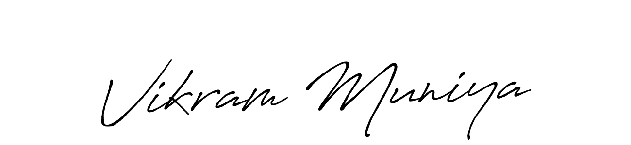 The best way (Antro_Vectra_Bolder) to make a short signature is to pick only two or three words in your name. The name Vikram Muniya include a total of six letters. For converting this name. Vikram Muniya signature style 7 images and pictures png