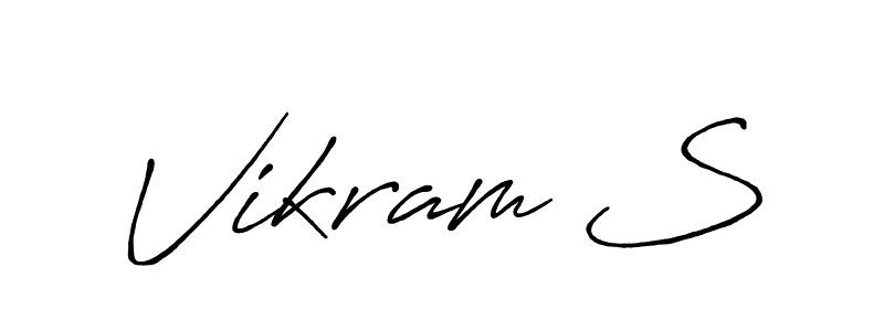 How to make Vikram S signature? Antro_Vectra_Bolder is a professional autograph style. Create handwritten signature for Vikram S name. Vikram S signature style 7 images and pictures png