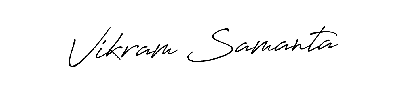 Design your own signature with our free online signature maker. With this signature software, you can create a handwritten (Antro_Vectra_Bolder) signature for name Vikram Samanta. Vikram Samanta signature style 7 images and pictures png