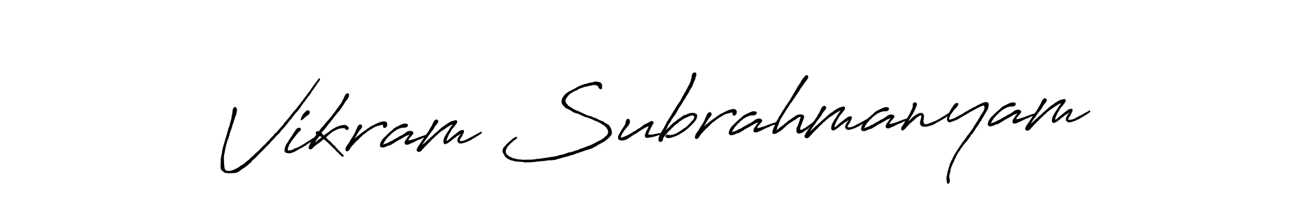 It looks lik you need a new signature style for name Vikram Subrahmanyam. Design unique handwritten (Antro_Vectra_Bolder) signature with our free signature maker in just a few clicks. Vikram Subrahmanyam signature style 7 images and pictures png