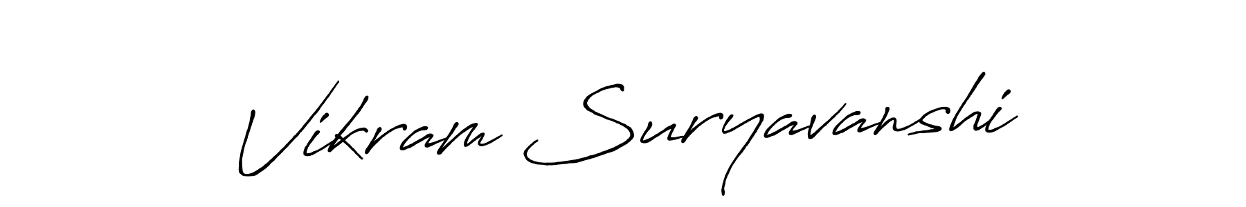 How to make Vikram Suryavanshi name signature. Use Antro_Vectra_Bolder style for creating short signs online. This is the latest handwritten sign. Vikram Suryavanshi signature style 7 images and pictures png