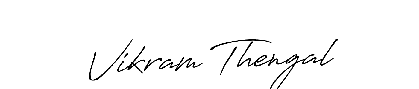 Use a signature maker to create a handwritten signature online. With this signature software, you can design (Antro_Vectra_Bolder) your own signature for name Vikram Thengal. Vikram Thengal signature style 7 images and pictures png