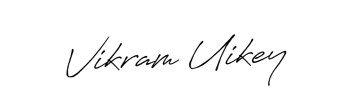 Design your own signature with our free online signature maker. With this signature software, you can create a handwritten (Antro_Vectra_Bolder) signature for name Vikram Uikey. Vikram Uikey signature style 7 images and pictures png