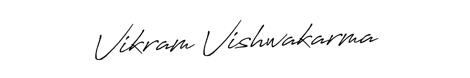 Create a beautiful signature design for name Vikram Vishwakarma. With this signature (Antro_Vectra_Bolder) fonts, you can make a handwritten signature for free. Vikram Vishwakarma signature style 7 images and pictures png