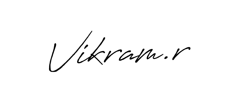 Vikram.r stylish signature style. Best Handwritten Sign (Antro_Vectra_Bolder) for my name. Handwritten Signature Collection Ideas for my name Vikram.r. Vikram.r signature style 7 images and pictures png